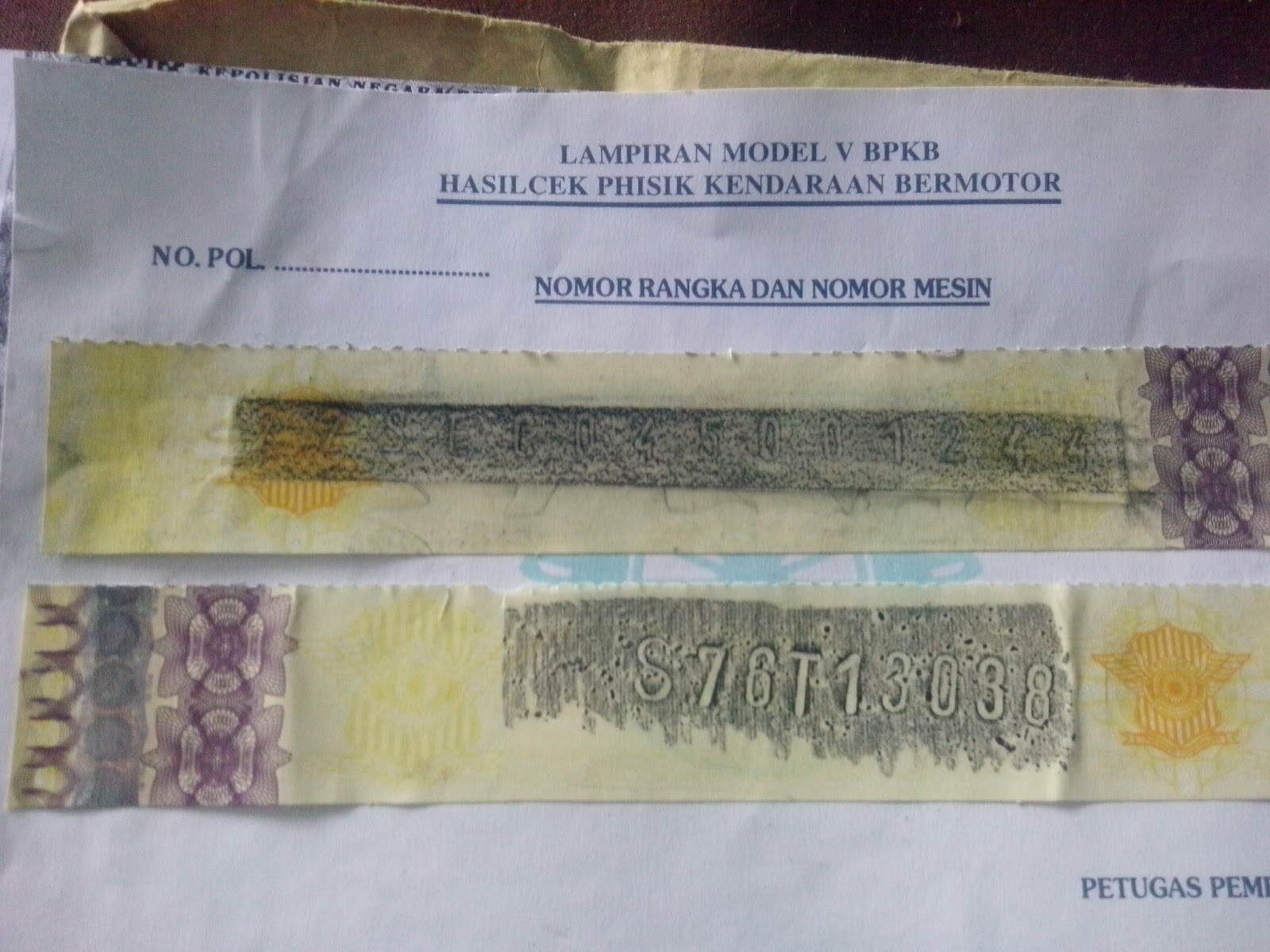 Cara Gesek Nomor Rangka Motor
