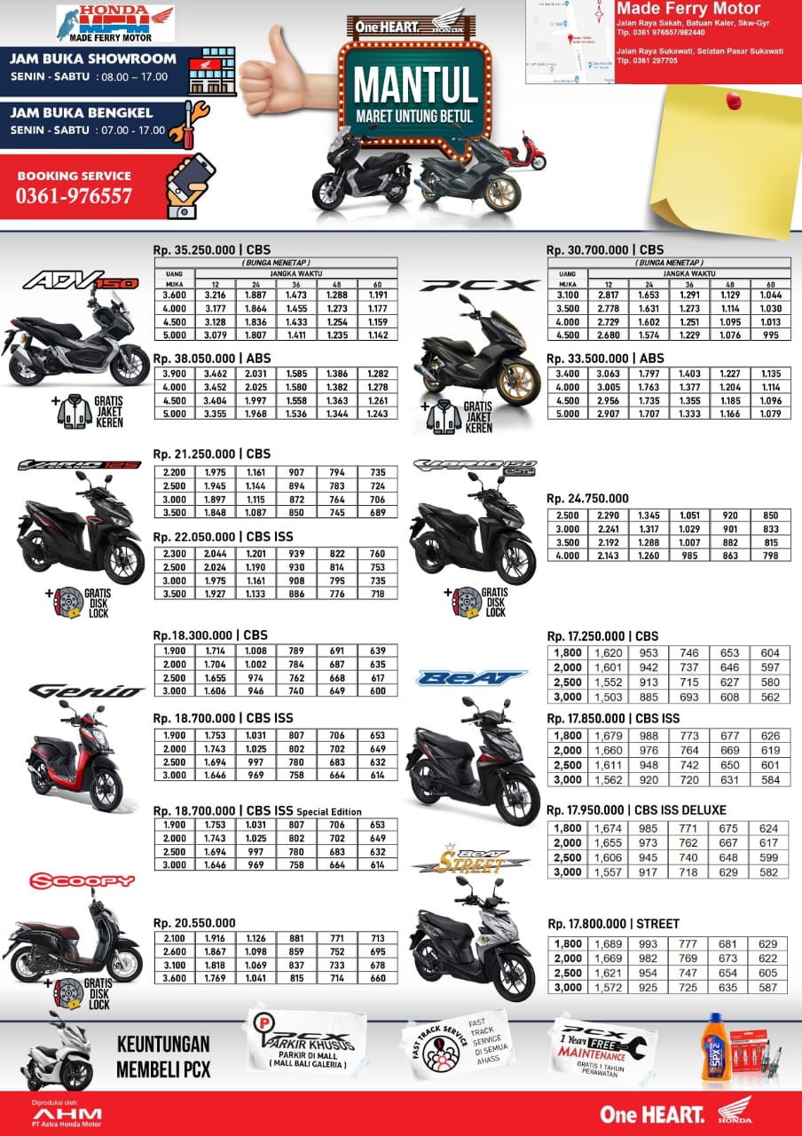 Harga Cash Motor Honda Vario 150
