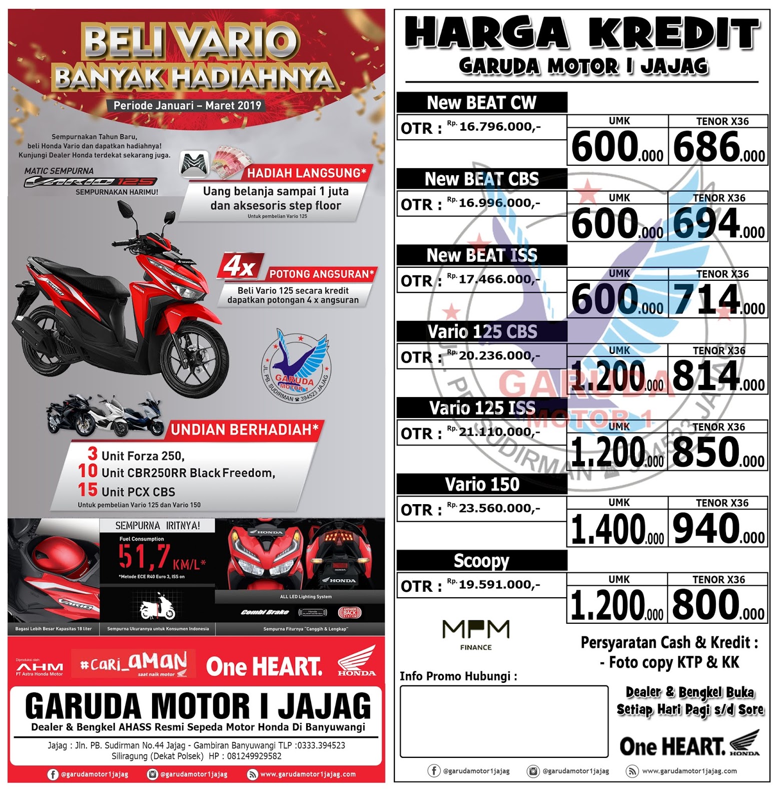 Harga Honda Vario 150 Seken
