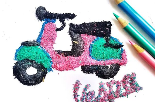 Cara Menggambar Motor Vespa
