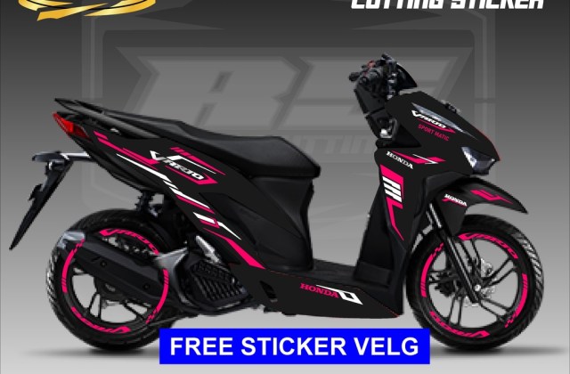 Jual Cutting Sticker VARIO Aksesoris Motor Stiker Honda Vario 125 150 New Terbaru 2019 2020 2021 Free Velg Skotlet Sticker Striping Lis Variasi Cutting Sticker Simple Minimalis Elegant Stylish Hologram - medium