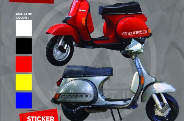 Jual Sticker vespa EXCEL 150 Cuting Stiker EXCEL 200 Variasi Nama Sepeda Motor Custom Aksesoris Emblem Mtor Vspa Striping Kustom Accessories Bogor Jakarta Jabodetabek Shopee Indonesia - medium