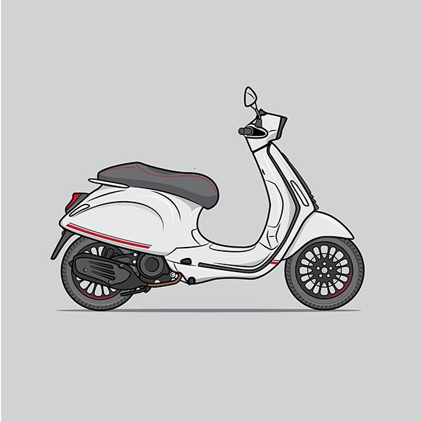 Mewarnai Vespa

