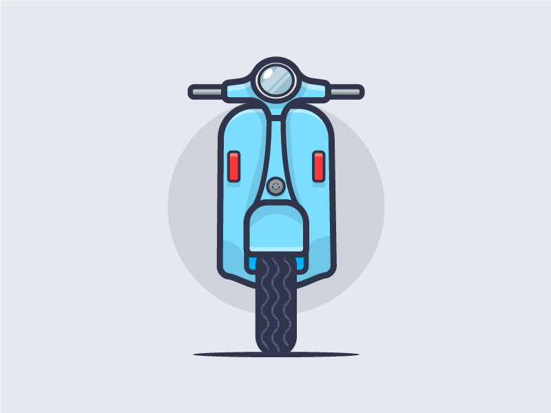 Vespa Flat Design
