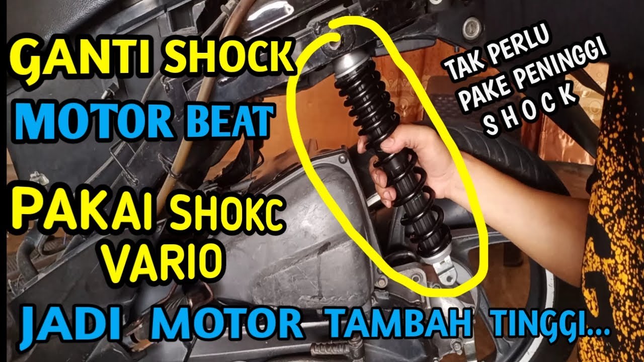 Cara Bongkar Shock Belakang Beat
