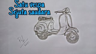 Sketsa Motor Vespa
