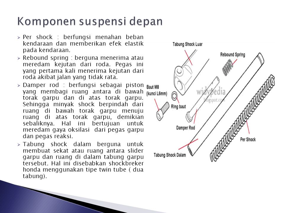 Komponen Shock Belakang Motor Dan Fungsinya
