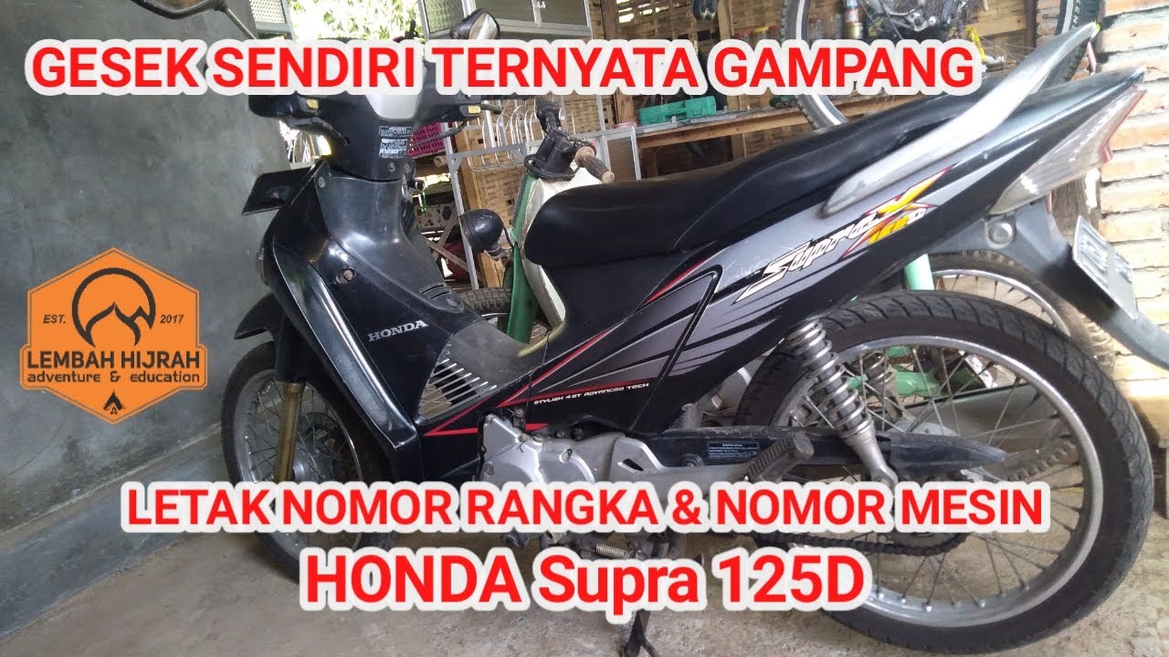 Letak Nomor Rangka Supra X 125
