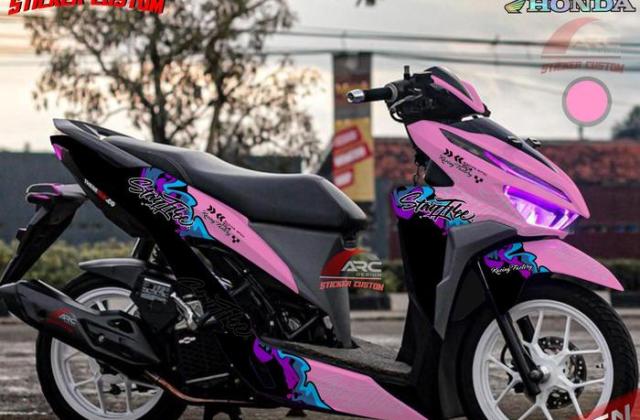 Modifikasi Vario 150 Warna Pink
