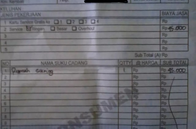 Biaya Servis Besar Vixion Di Bengkel Resmi Yamaha
