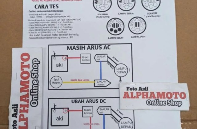 Jalur Lampu Rx King Tanpa Aki
